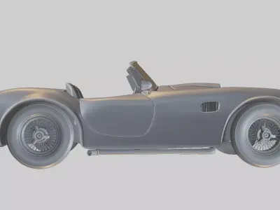 Classic Roadster Sports Car Low-poly 3D model