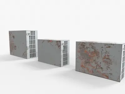 Air conditioner compressor AC Free low-poly 3D model