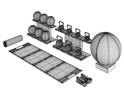 PENT luxury fitness equipment part 4 Black 3D model