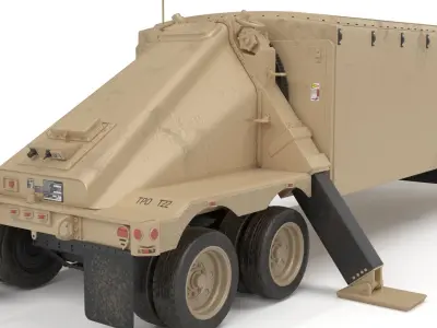 TPY2 X-band Radar of M983 Tractor Truck GMD THAAD Defense  3D model