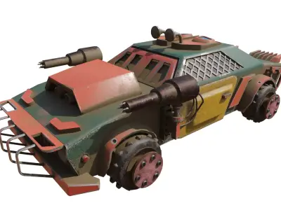 Mad Max Car Low-poly 3D model