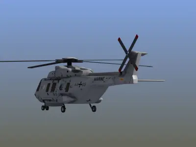 NH90 Helicopter LD1 Low-poly 3D model