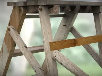 Step Ladder and Props 3D model