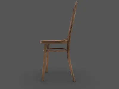 Old Wooden Chair Low-poly Free low-poly 3D model