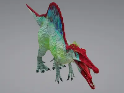 Spinosaurus dinosaur 3D model