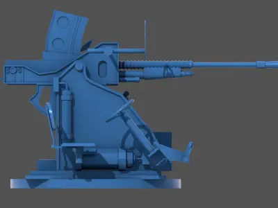 Type 96 25mm triple mount - Commercial license - 1-350 scale 3D print model