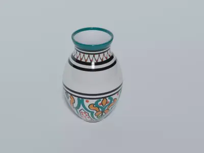 Moroccan Ceramic Pot  Traditional Handcrafted Design Low-poly 3D model