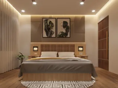  Interior Scene for 3ds max and Corona Renderer 3D model Free 3D model