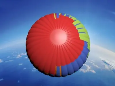 Air balloon Low-poly 3D model