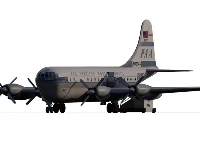 PAN AM BOEING 377 STRATOCRUISER 3D model