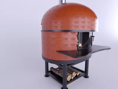 Artneo Pizza Oven Low-poly 3D model