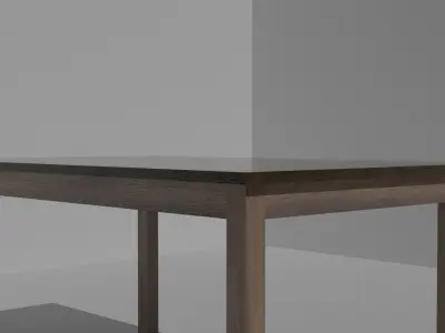 Low Poly Simple Wooden Table Free low-poly 3D model