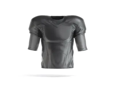Black American Football Jersey - protect quarterback player uniform 3D model