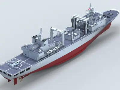 Chinese Navy Type 903  Auxiliary Ship 3D model