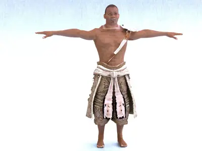 African Male 03 Low-poly 3D model