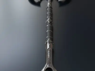 Fantasy Combat Sword-Poleaxe 3D model