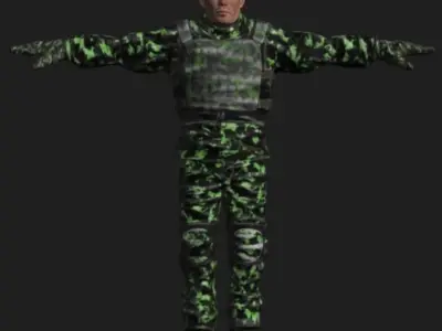 Military Characters 3D model