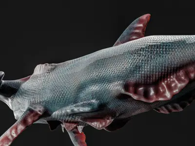 Monster fish Low-poly 3D model