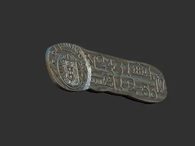 Barra de Vila Rica - Old coin 3D print model