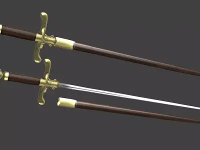 NEEDLE SWORD ARYA STARK 3D model