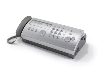 Brushed Satin Finish Fax Machine 3D model