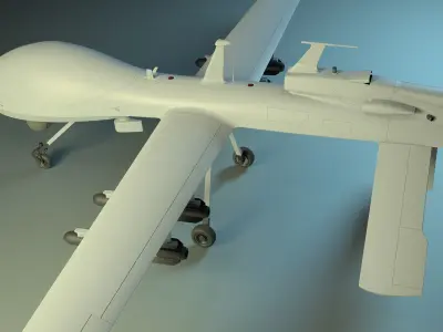 UAV MQ-1C Gray Eagle PBR Low-poly 3D model