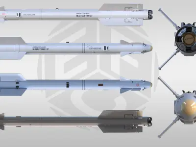 RVV-MD Air-to-air guided missile R-73 3D model