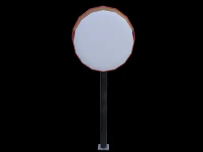 Convex Mirror Low-poly 3D model