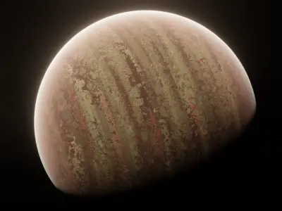 Planet Space Ready to game Low-poly 3D model 9