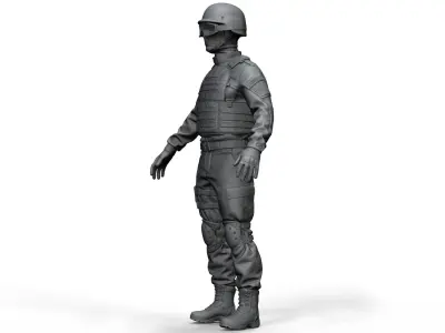Special Forces Soldier Set1 - High Poly 3D model