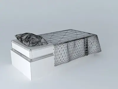Single Bed - Simple Free 3D model