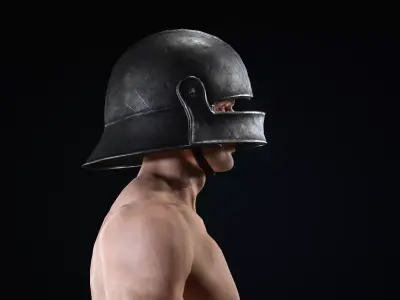 AAA Game Ready SciFi Warrior Fully Rigged and Animated Character Low-poly 3D model