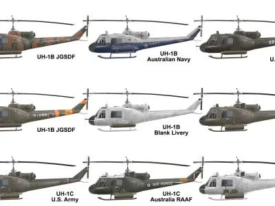 UH-1B UH-1C Helicopter Collection 