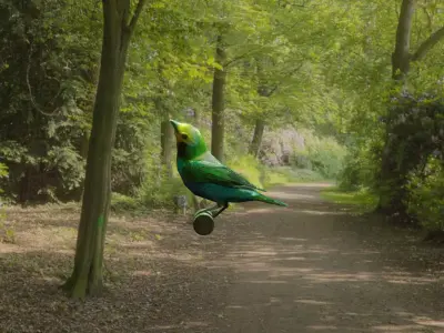 bird flying Low-poly 3D model