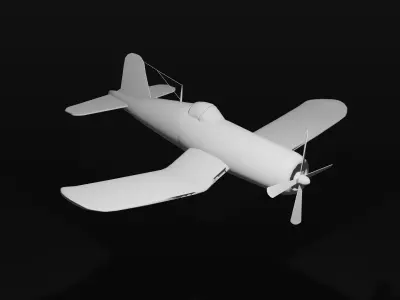 F4U-4 LOW-POLY Free low-poly 3D model