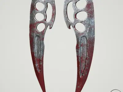 Brass knuckles Low-poly 3D model