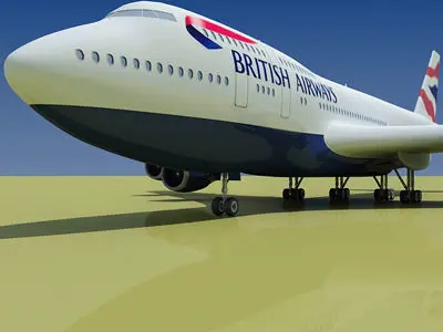 British Texture Boeing Airbus 3D model