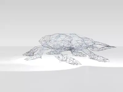 Stagbeetle Wireframe 3D model