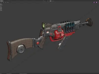 Fusion Rifle Low-poly 3D model