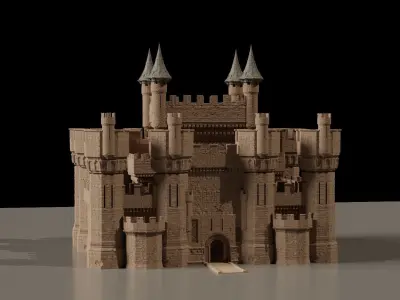 Fantasy Castle Kitbash Set 3D model