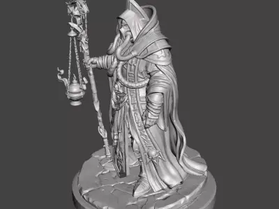 Void Ritual Prophet STL  Dark Futuristic Mystic Miniature  3D print model