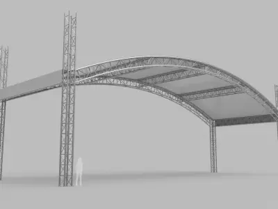 Giant Truss Arch Tent 3D model