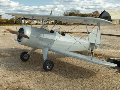 Vintage Biplane 3D model