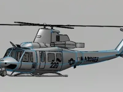 Bell UH-1Y Venom helicopter 3D model