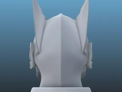 High-Detail Cybernetic Soldier Helmet PM-101 3D print model