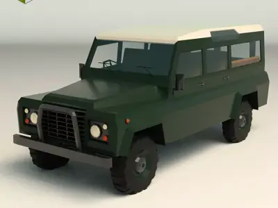 Low Poly SUV 02 Low-poly 3D model