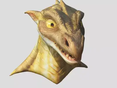 dragon head glb 3D model