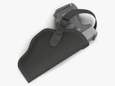 Glock 26 and Tactical Nylon Holster 3D model