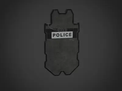 Knight ballistic shield Low-poly 3D model