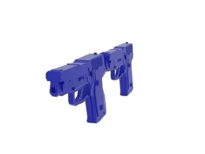 Gun Blue Plastic 3D model